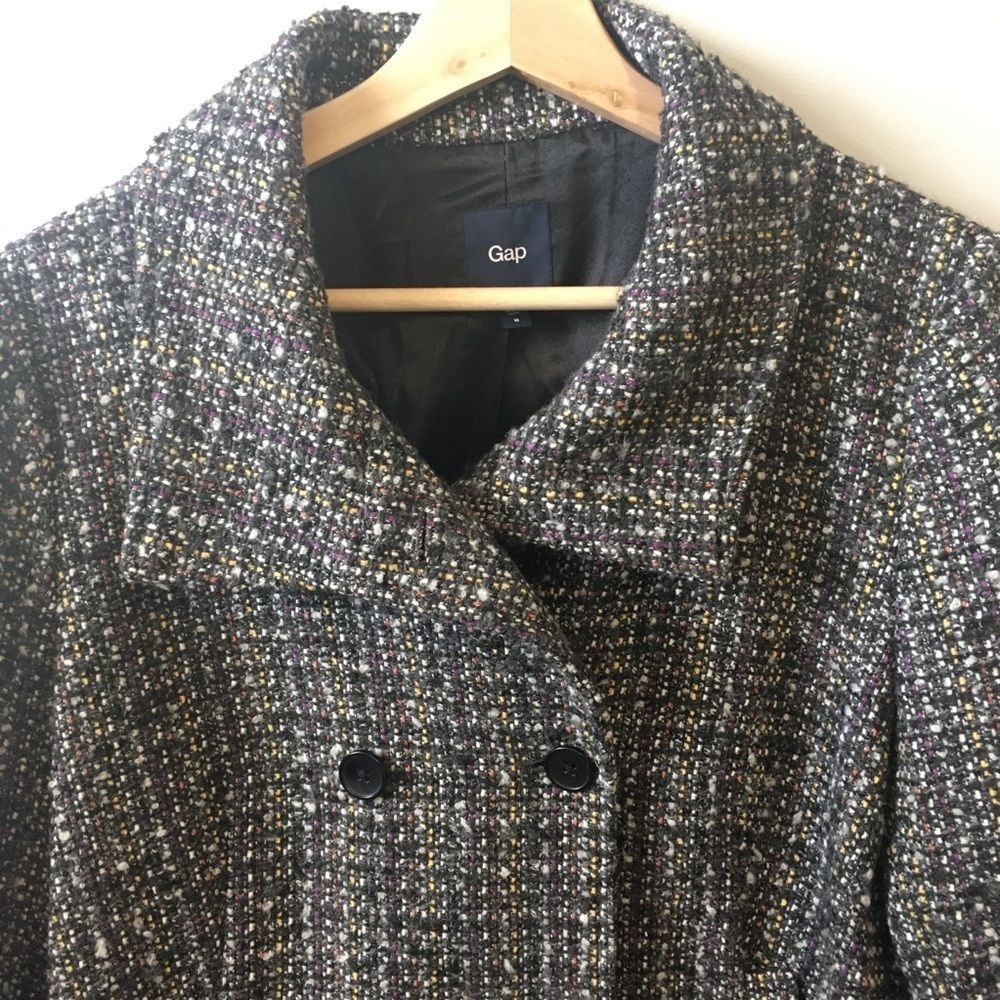 Gap Gray Stripes Multicolor Button Down Jacket - image 2